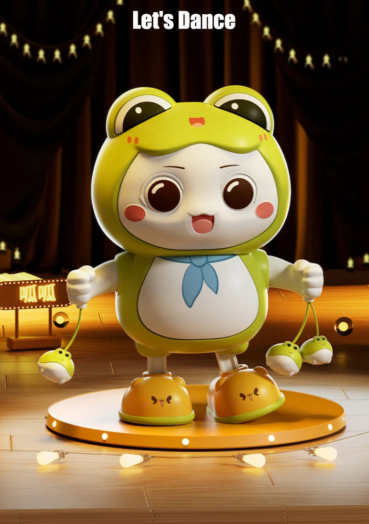 Electronic Pets Dancing Toy With Swing Light Music Cute Frog Cartoon Animal Baby  Learning To Crawl Toys For Kids Gift