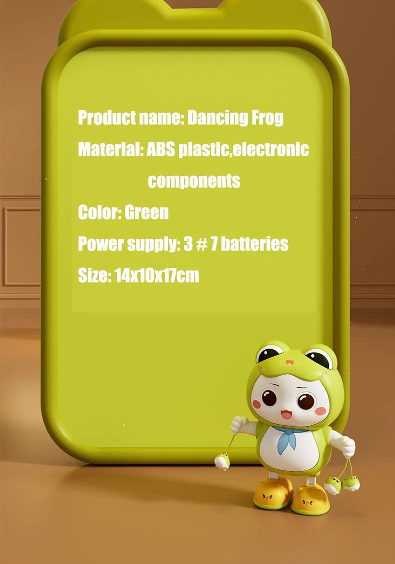 Electronic Pets Dancing Toy With Swing Light Music Cute Frog Cartoon Animal Baby  Learning To Crawl Toys For Kids Gift