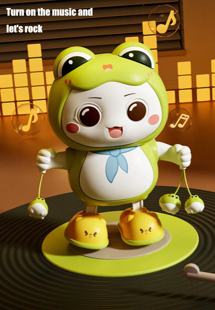 Electronic Pets Dancing Toy With Swing Light Music Cute Frog Cartoon Animal Baby  Learning To Crawl Toys For Kids Gift