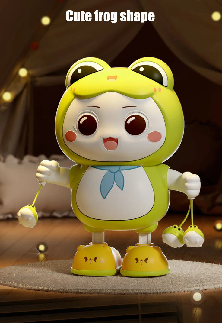 Electronic Pets Dancing Toy With Swing Light Music Cute Frog Cartoon Animal Baby  Learning To Crawl Toys For Kids Gift